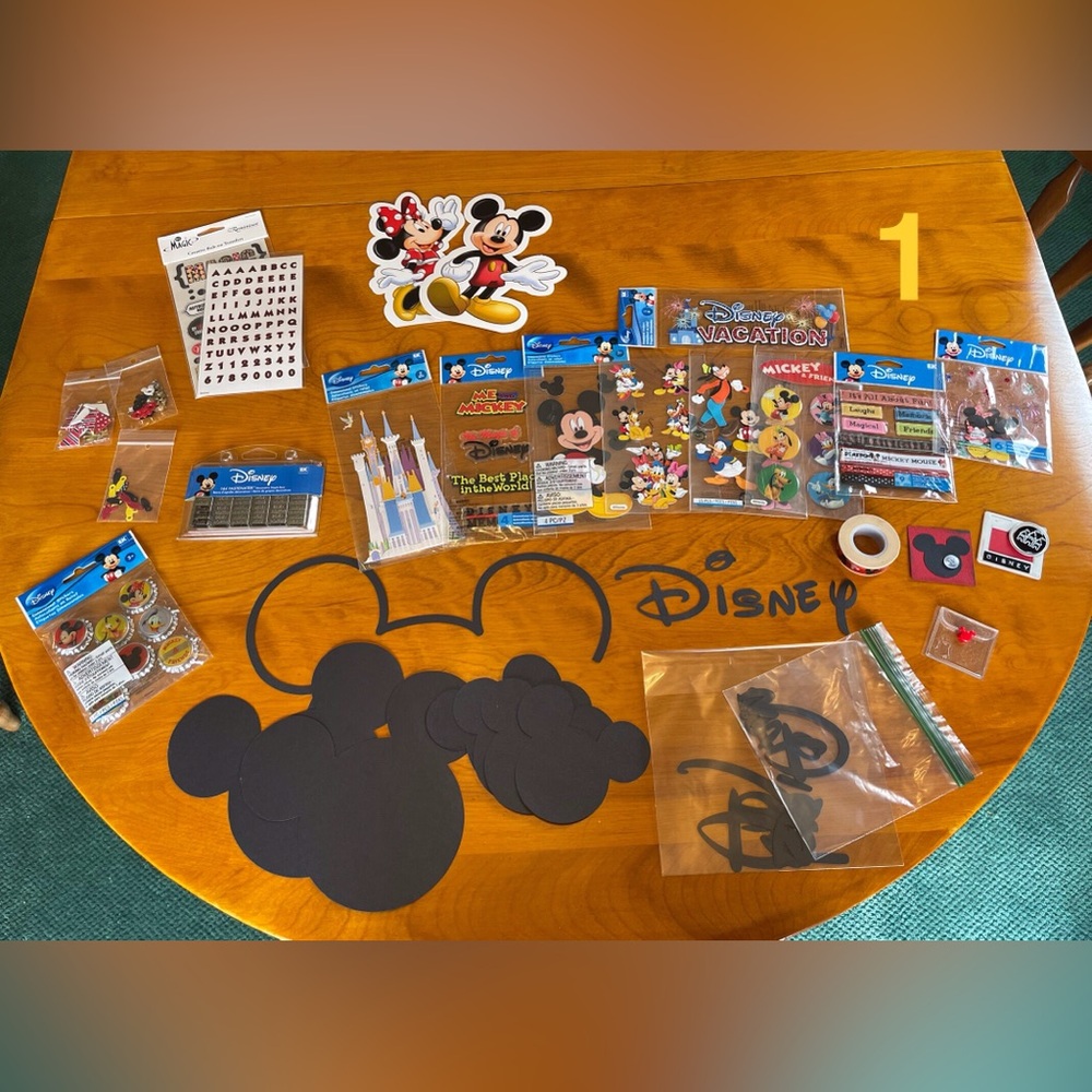 HUGE Disney Scrapbooking Lot-Embellishments, Paper, Stickers & More RARE 10+lbs!